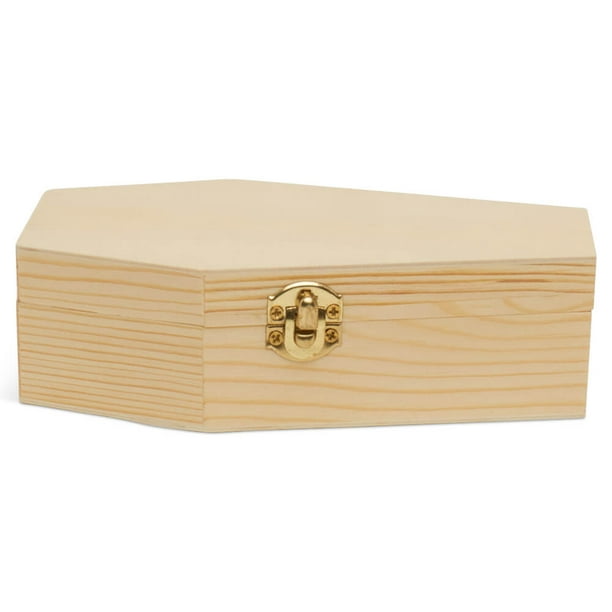 Coffin  14 x 6 1/2 x 5 Inside Hand Crafted Wood Pet Casket